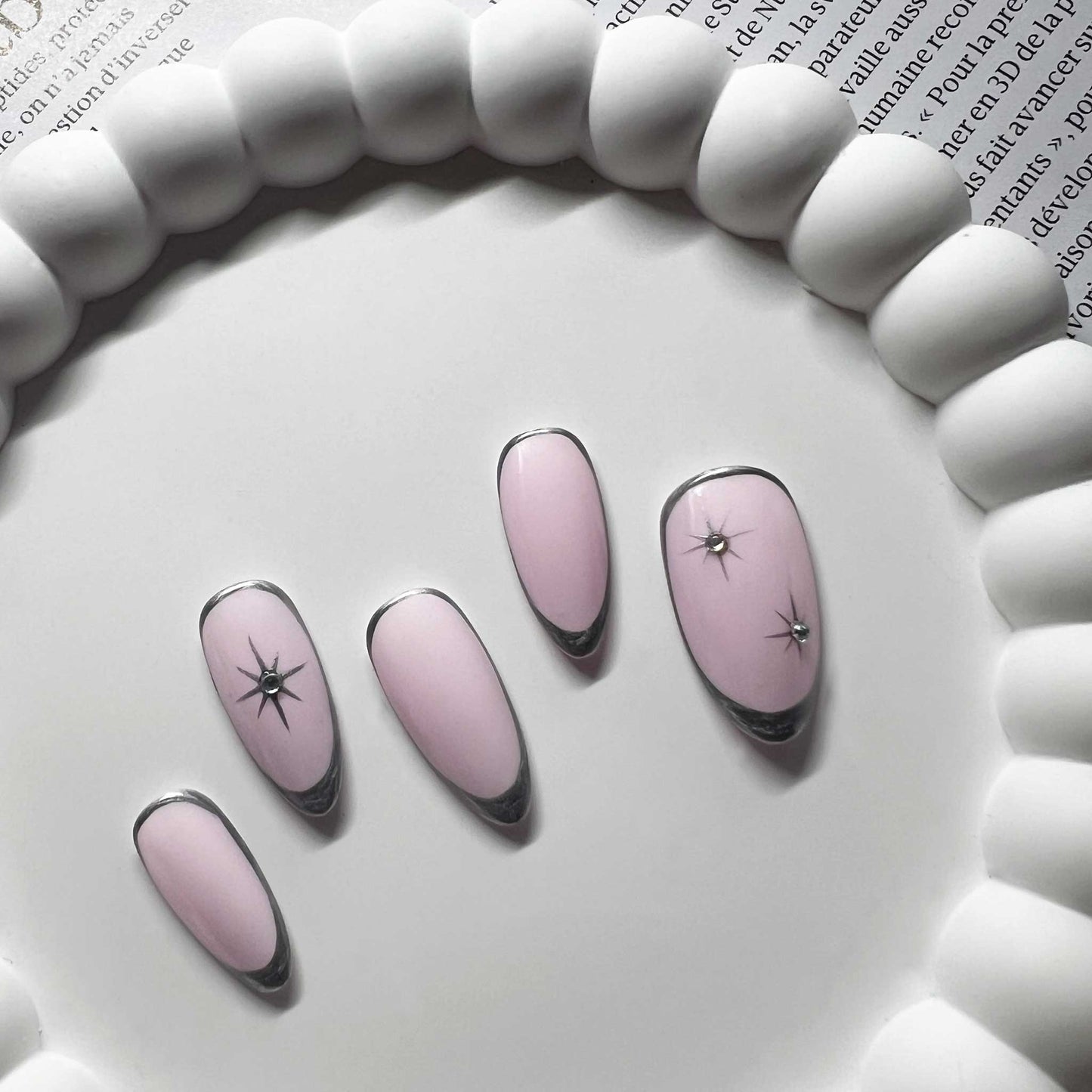 press on nails modèle Silver Dusk