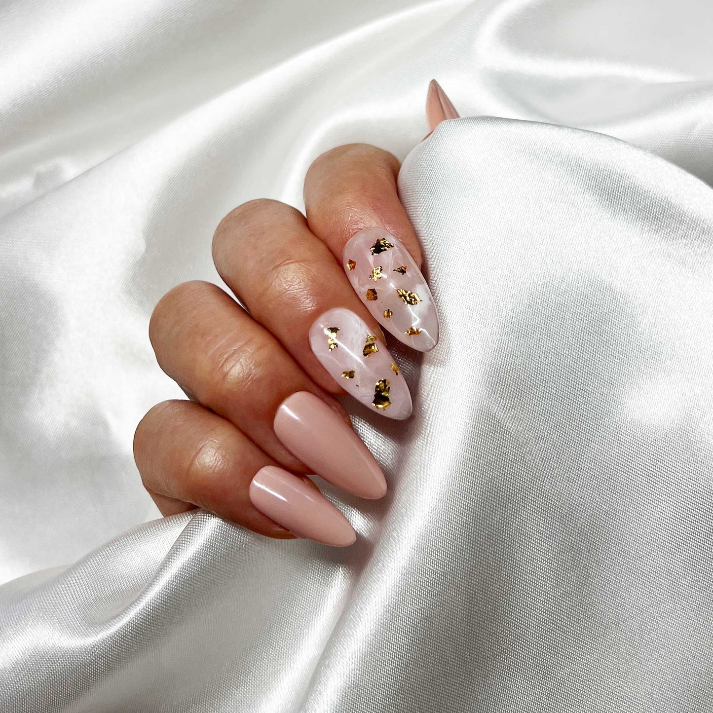 Set de press on nails Sweet Gold